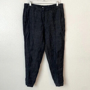 Eileen Fisher XS Charcoal Grey Linen Pants